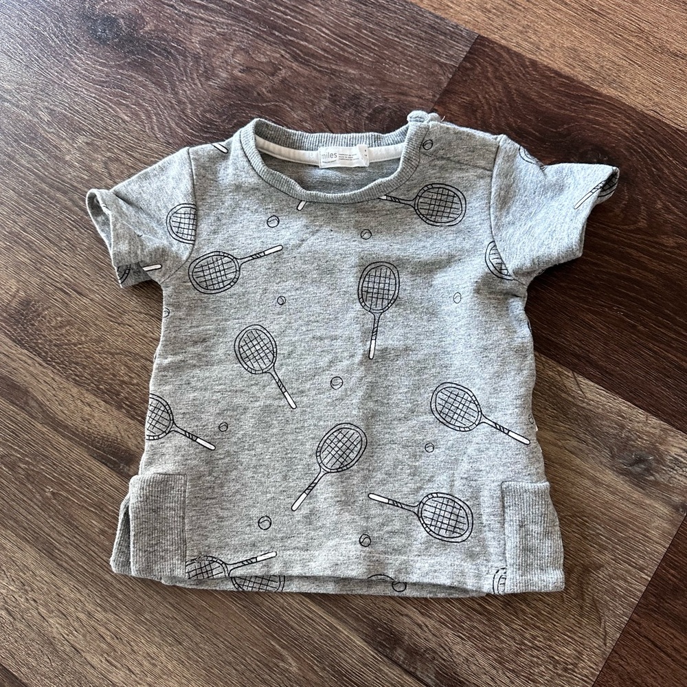 Miles baby tennis tshirt 9M